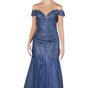 Aspeed Design L2091 Evening Dress Slate Blue size S